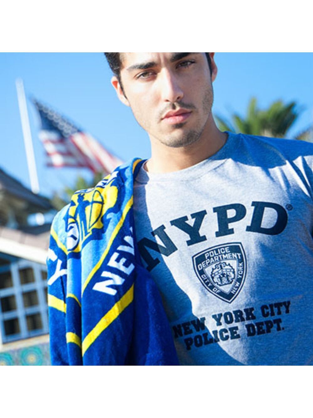 Gray NYPD short sleeve T-shirt unisex NWT